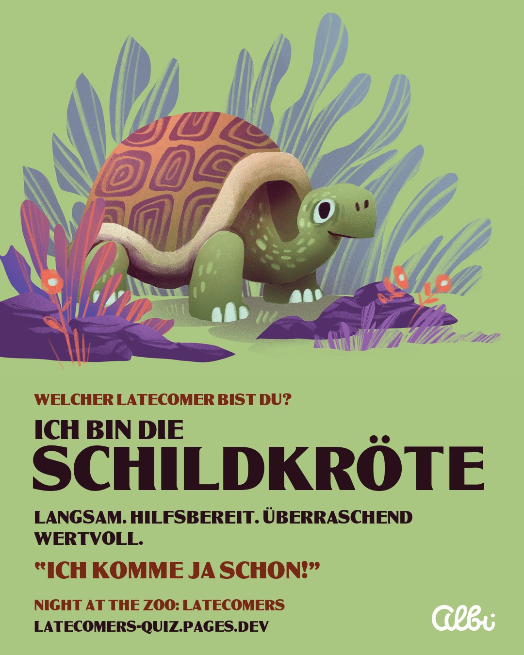 Teilen-Karte: Die Schildkröte